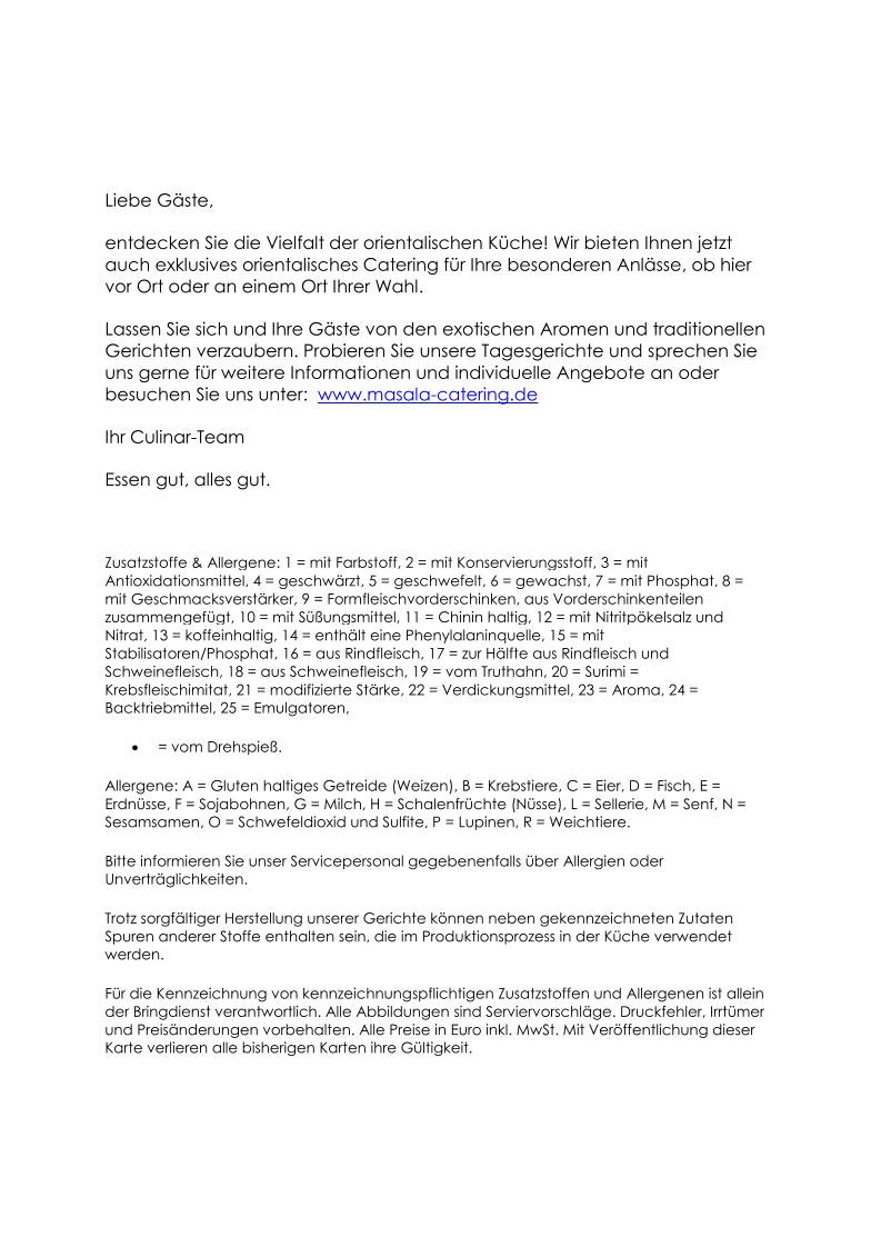 Culinar Herrenhausen меню