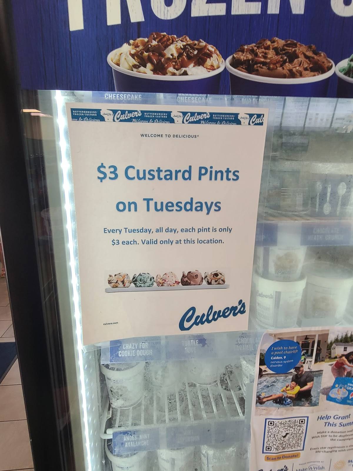 Culver’s меню