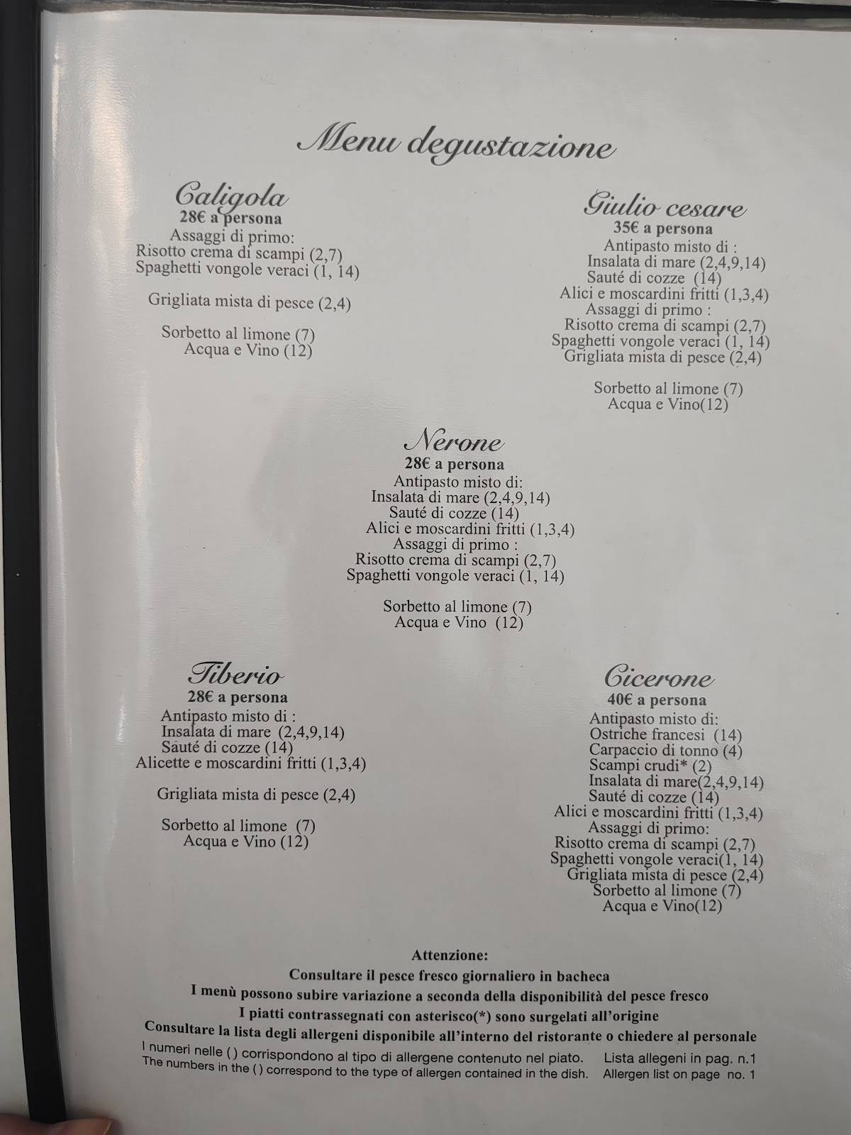 Da Franco ar Vicoletto меню