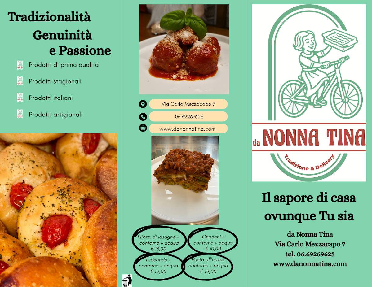 Da Nonna Tina - Ristorante Tradizione & Delivery меню