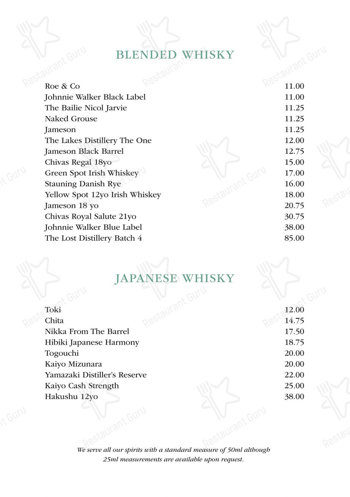 Daphne's в Лондоне - Catering Menu