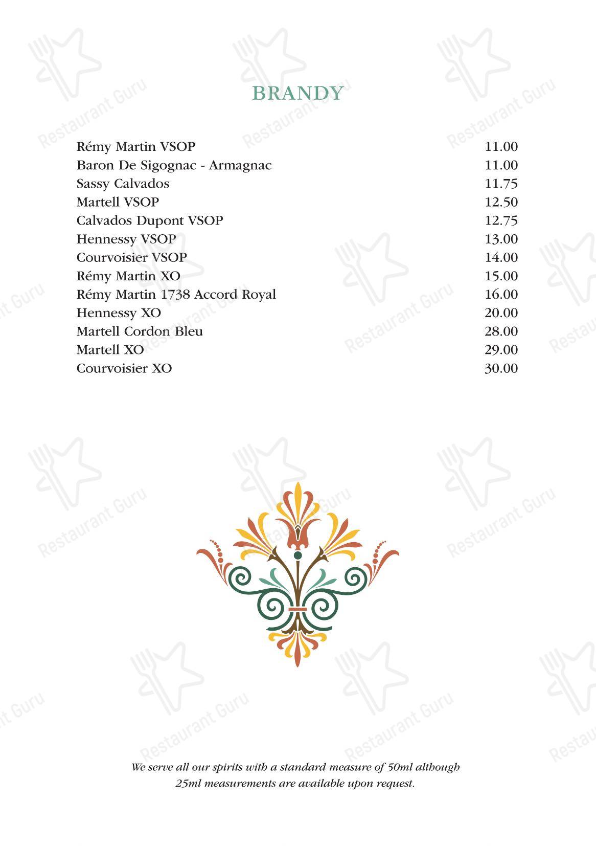 Меню ресторана Daphne's - Catering Menu