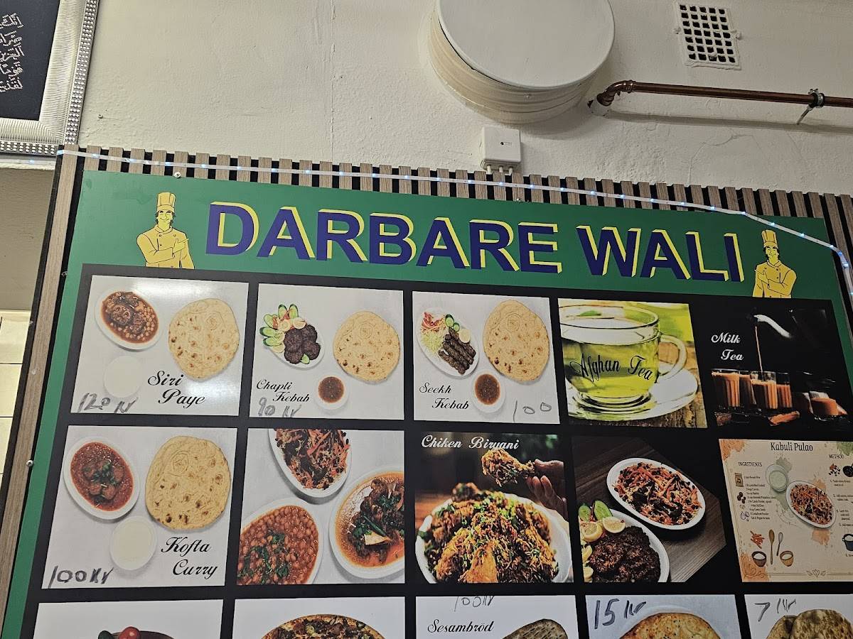 Darbare Wali меню