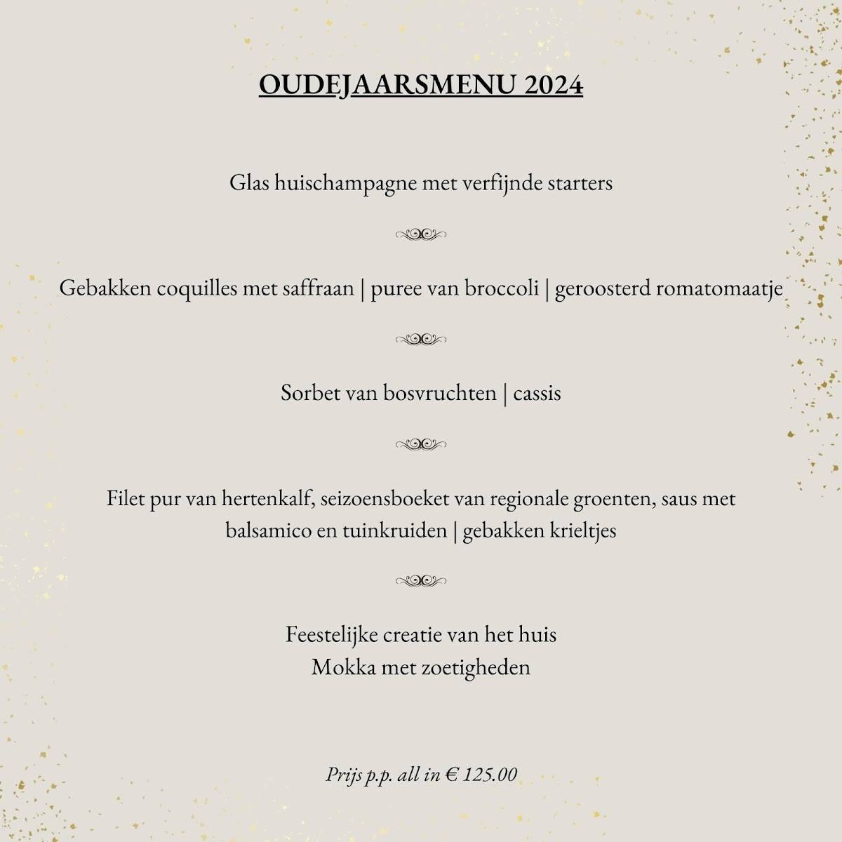 De Couter - restaurant en feestzaal меню