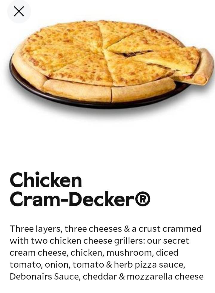 Debonairs Pizza Princess Crossing меню