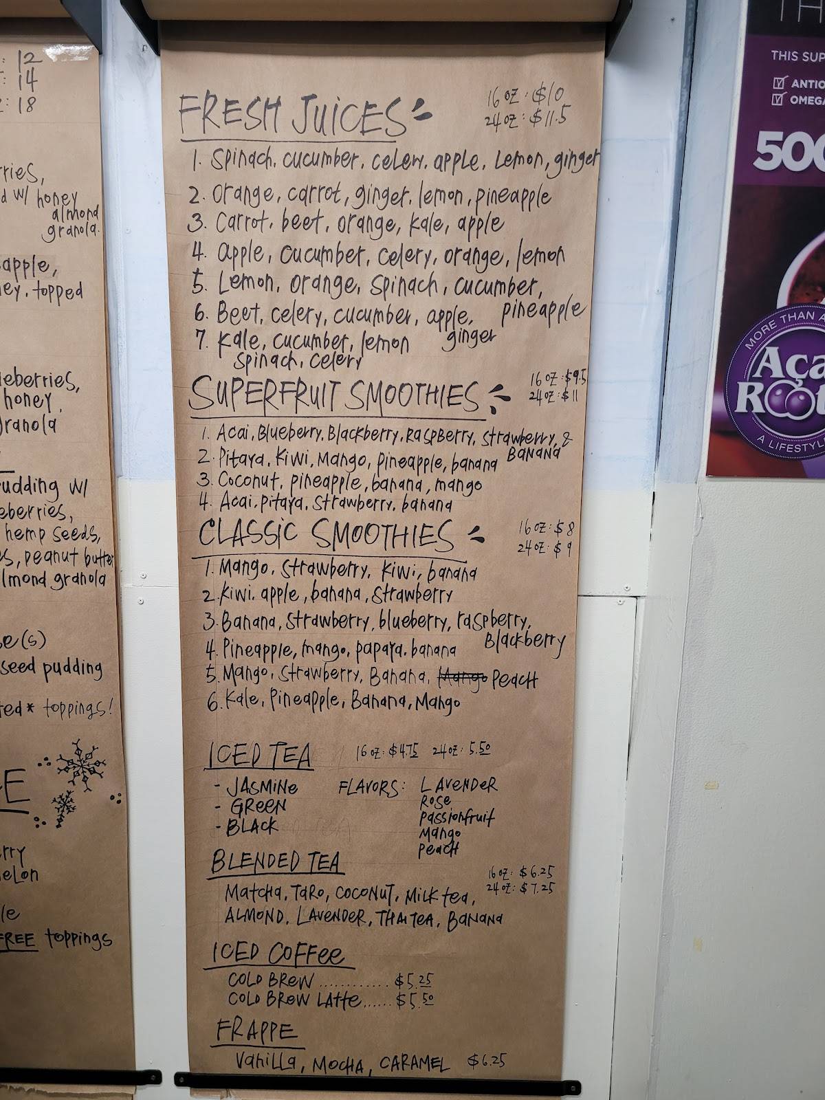 Toi Moi Italian Ice & Juice Shop меню
