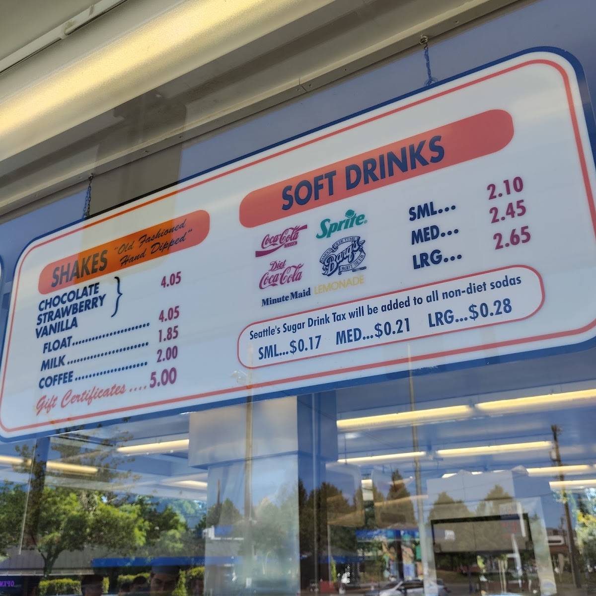 Dick's Drive-In меню