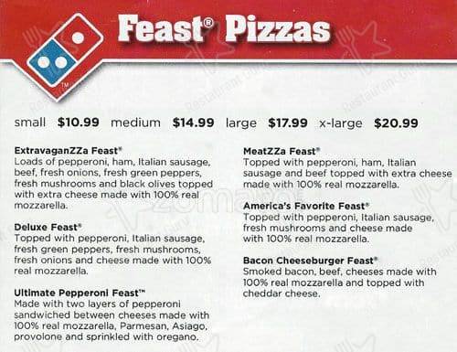 Domino's меню