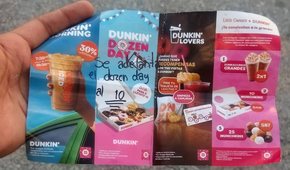 Dunkin меню