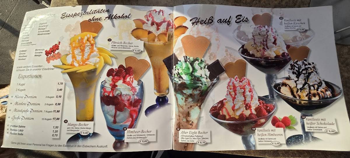 Eiscafé Orchidea меню