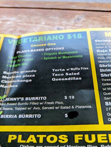 El Azteca Mexican меню