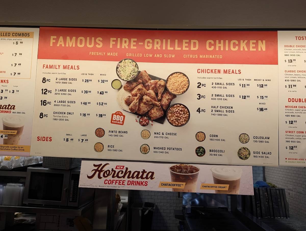 El Pollo Loco меню