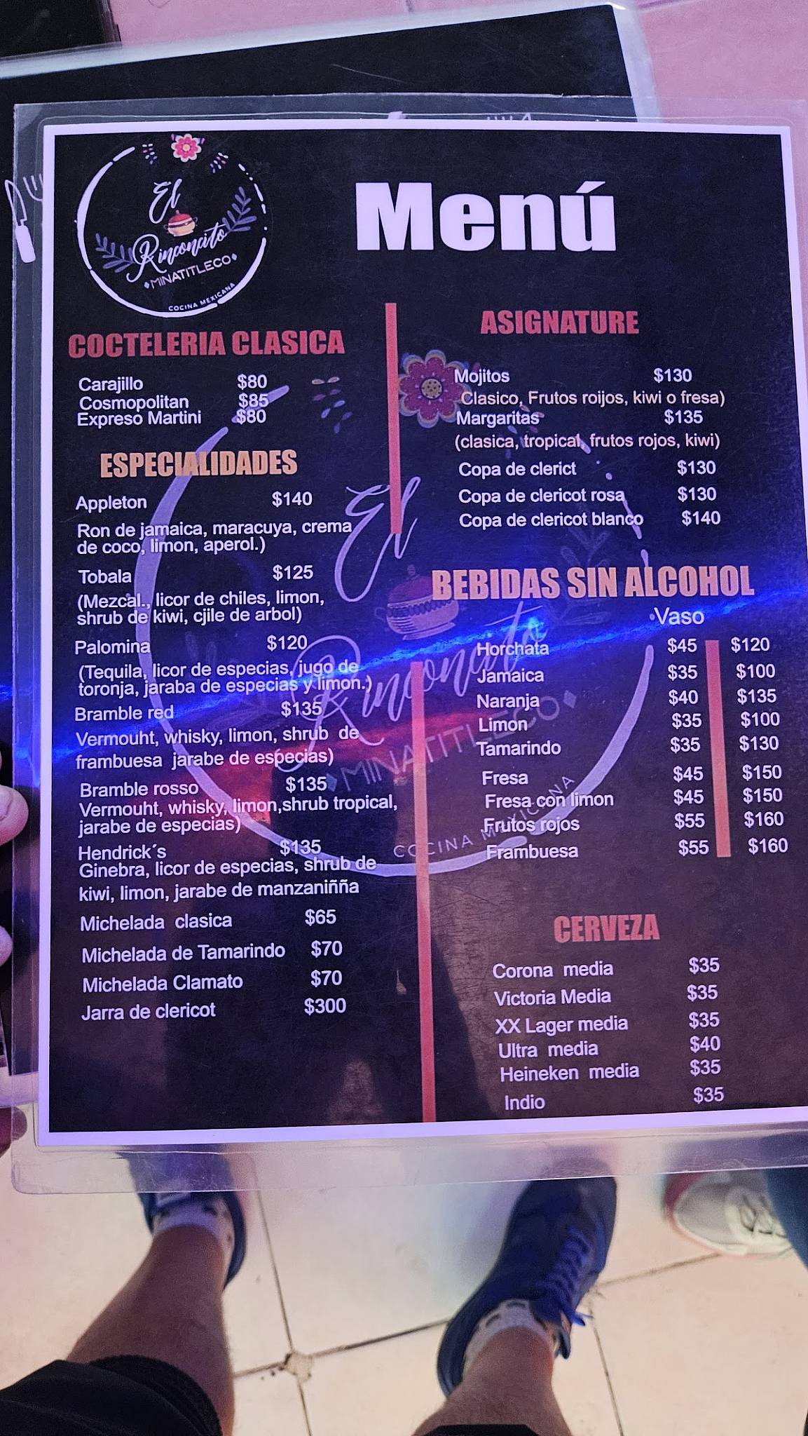 El Rinconcito Minatitleco меню