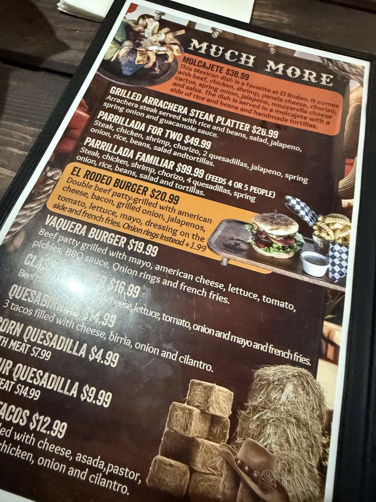 El Rodeo Bar & Grill меню