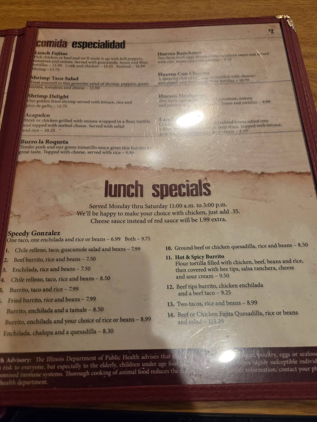 El Rodeo Mexican Restaurant меню