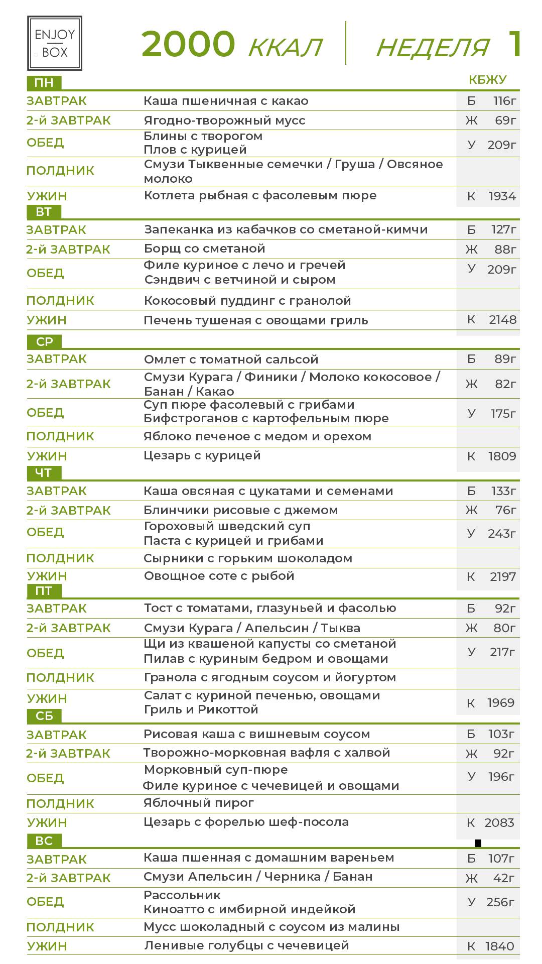 EnjoyBox меню