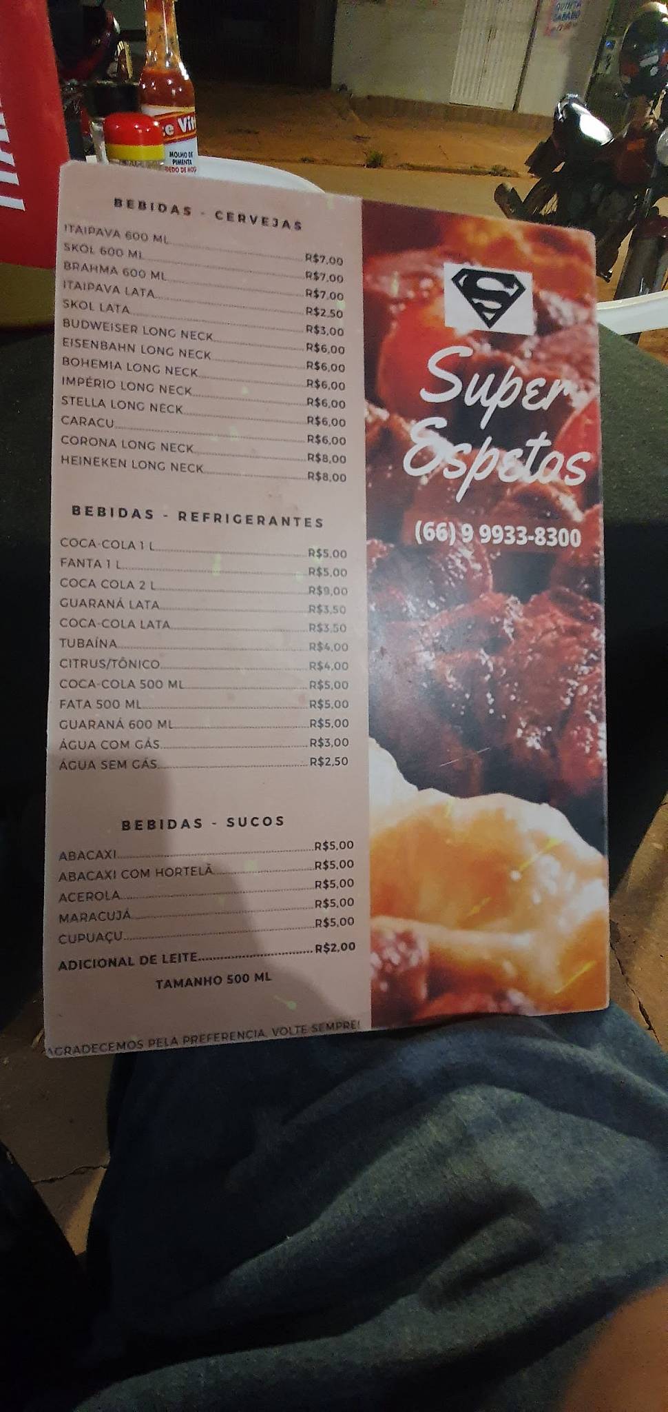 Espetos Parana меню
