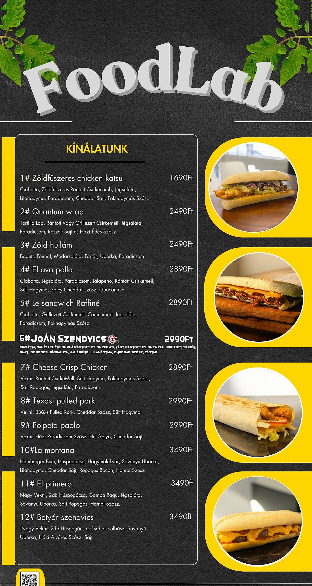 FOODLAB меню