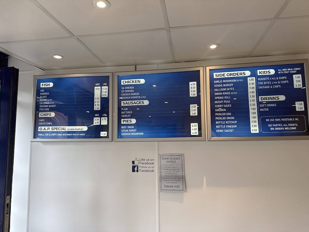 Farnham Fisheries - Fish and Chips меню