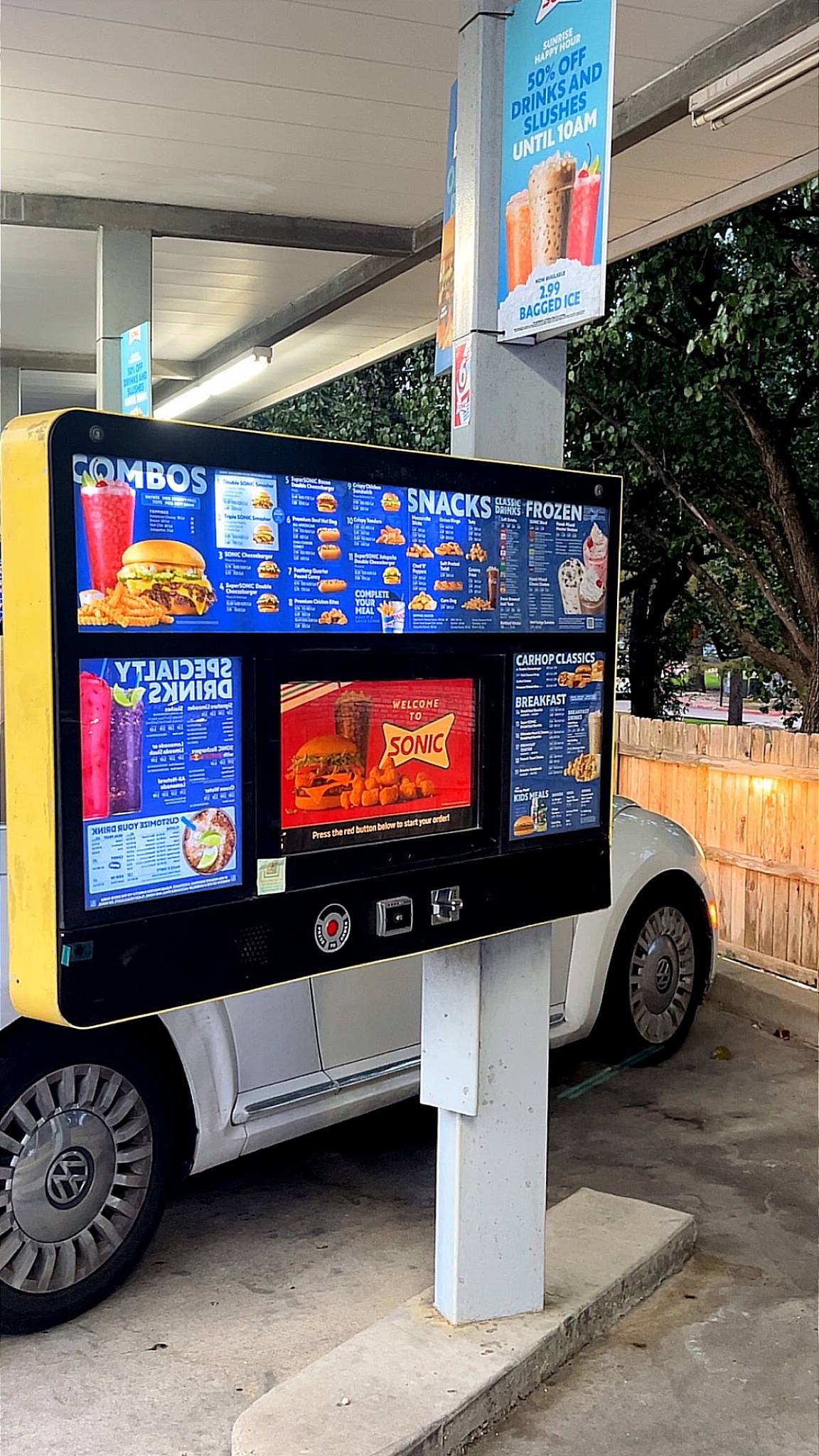 Sonic Drive-In меню