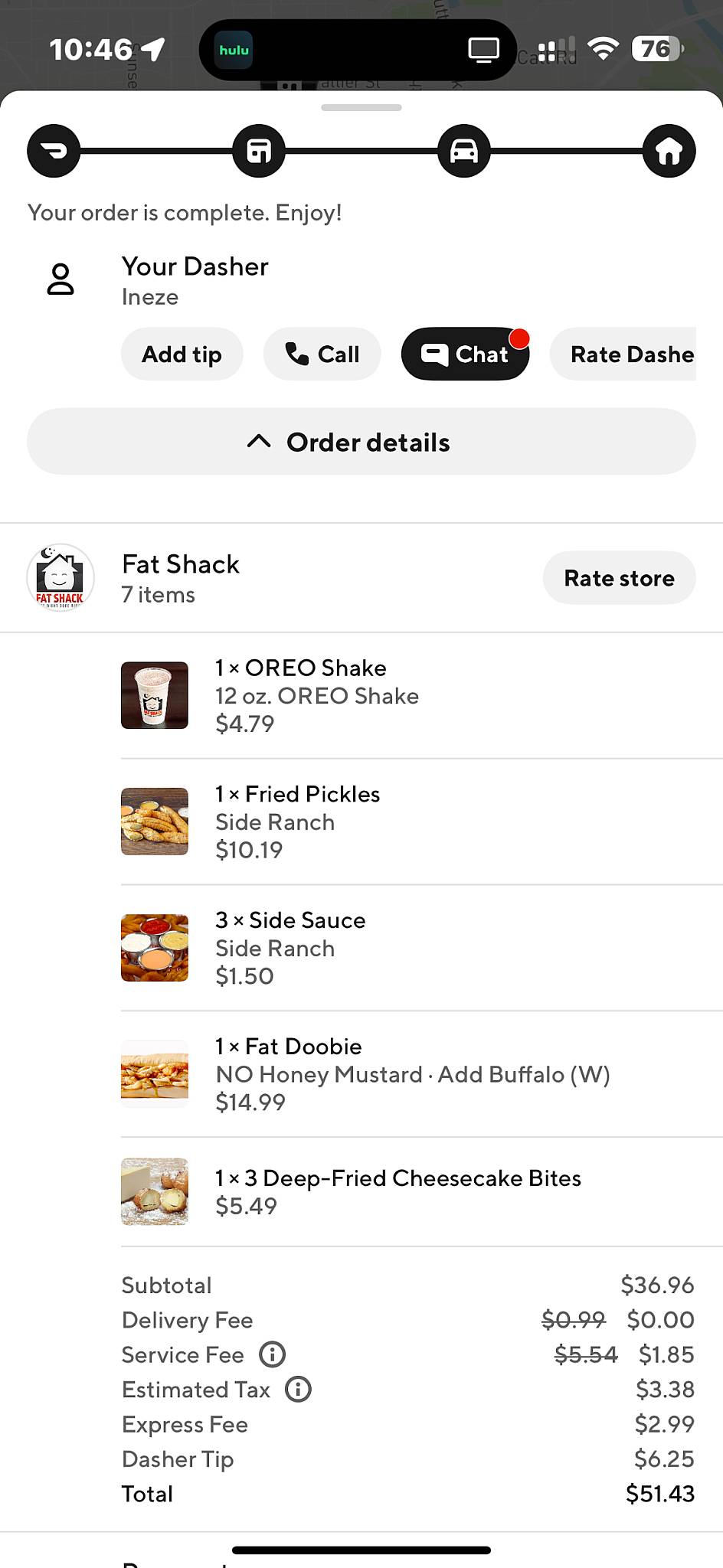 Fat Shack меню