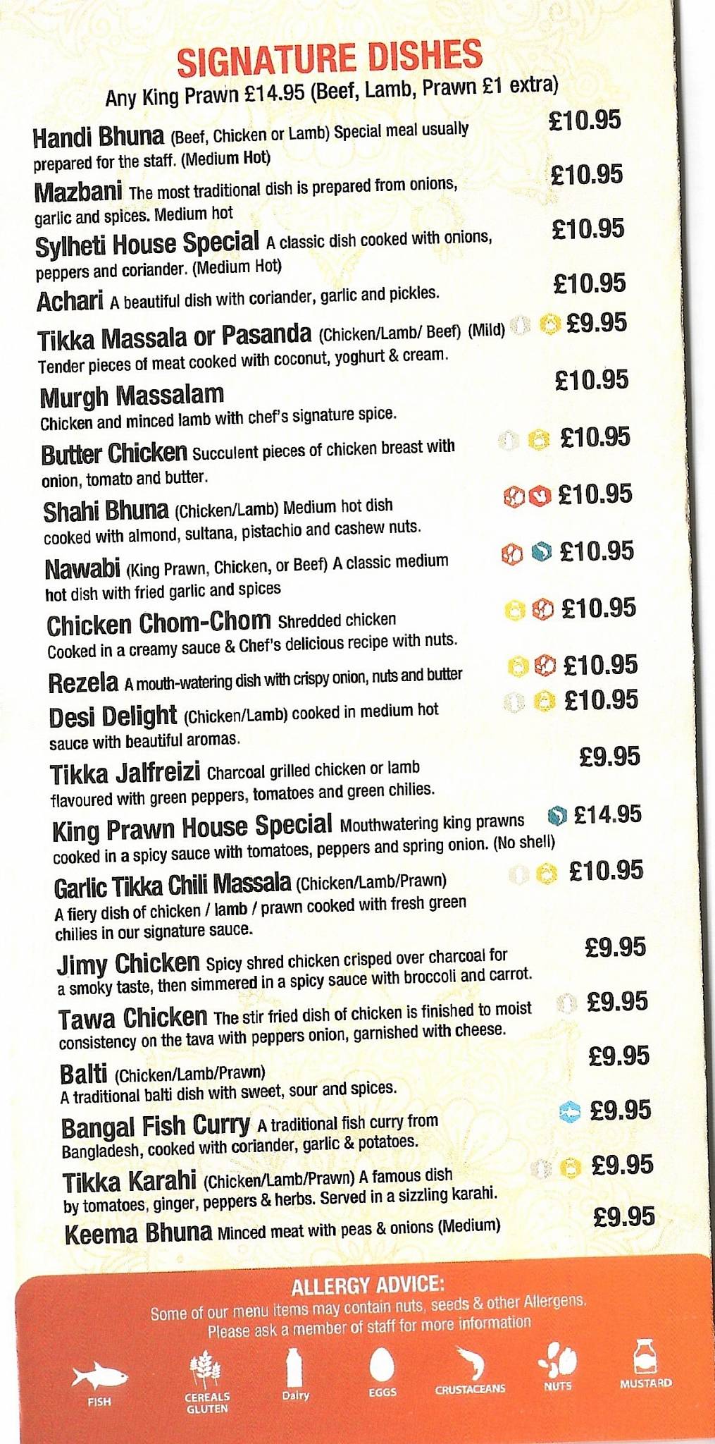 Filey Curry House меню