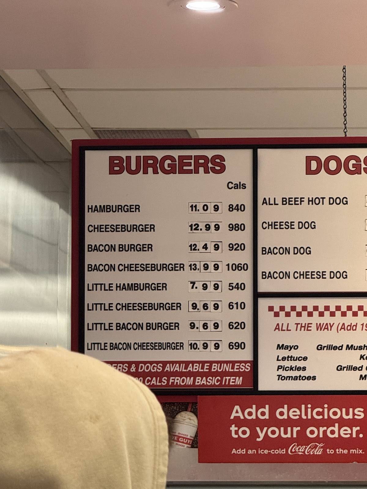 Five Guys меню