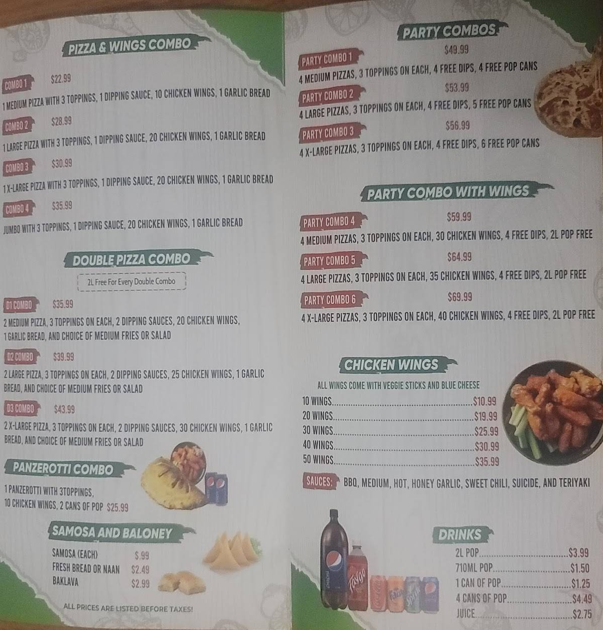 Fresh Pizza меню