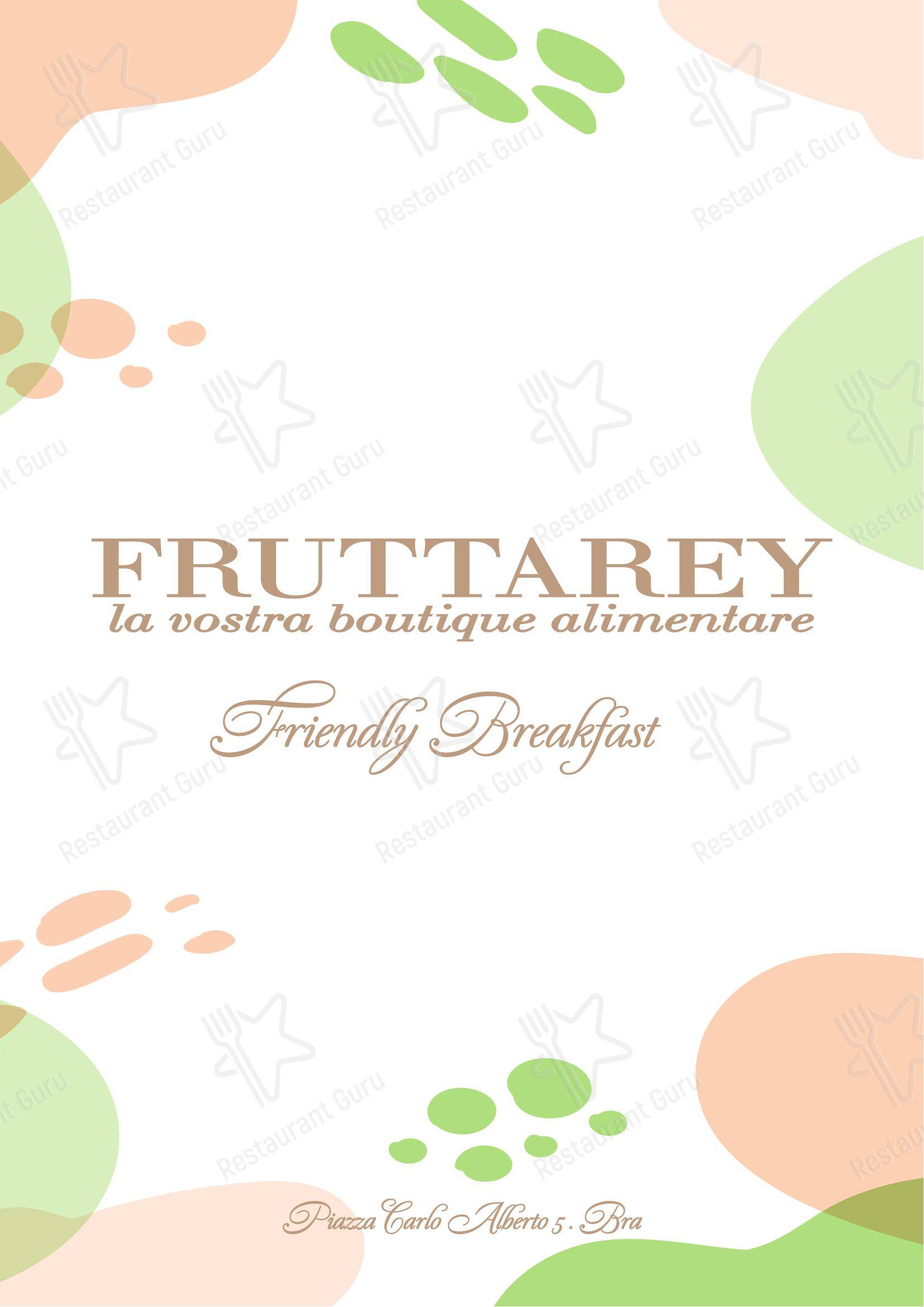 菜单 Frutta Rey Boutique & Bistrot в Бра