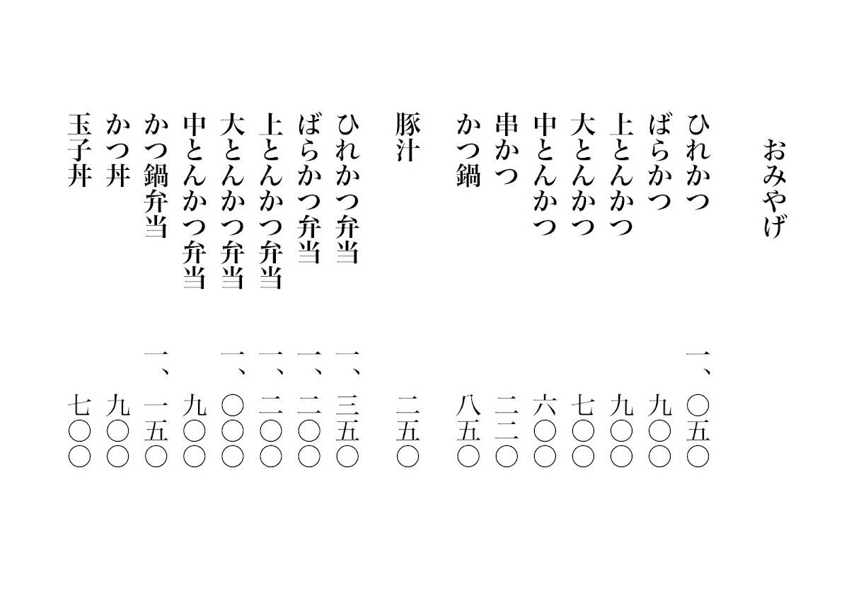 Fukuton меню