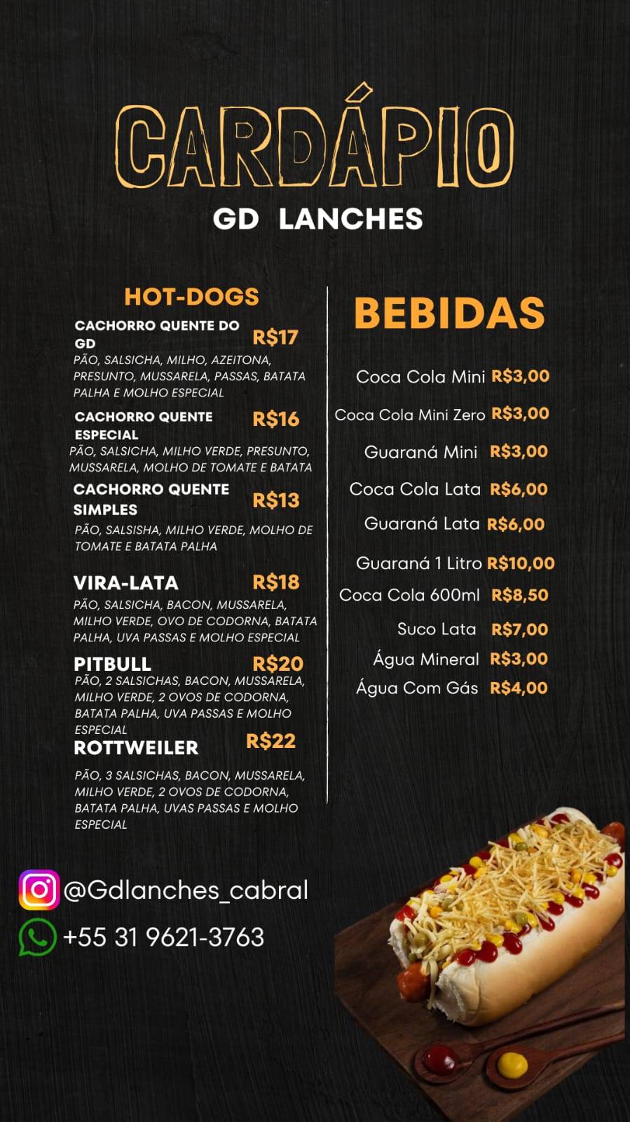GD Lanches меню