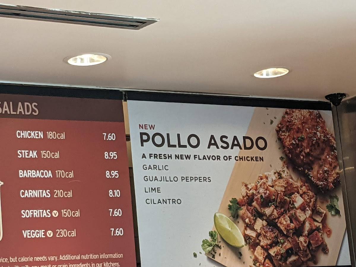 Chipotle Mexican Grill меню