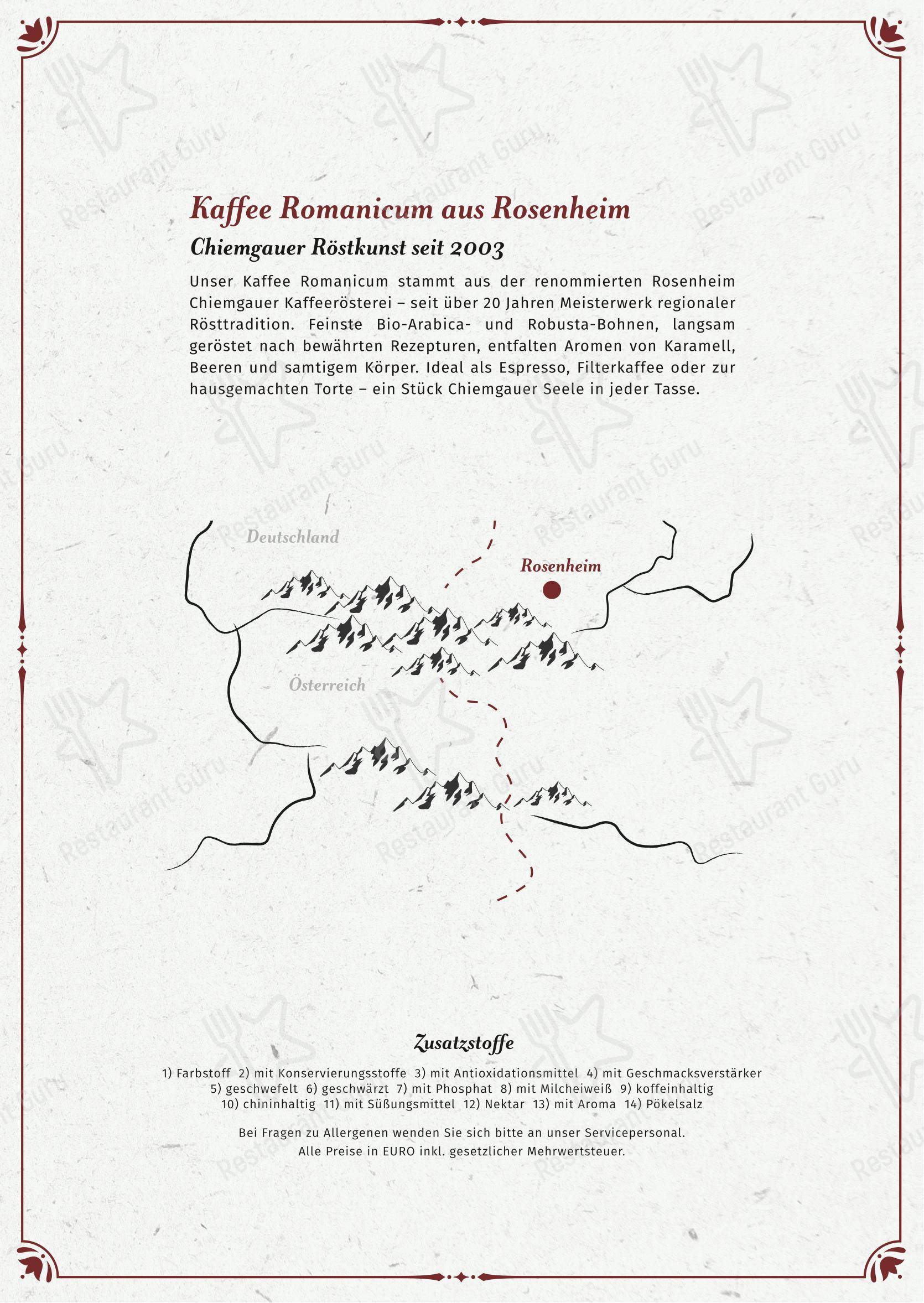 菜单 ресторана Gasthof zur Post