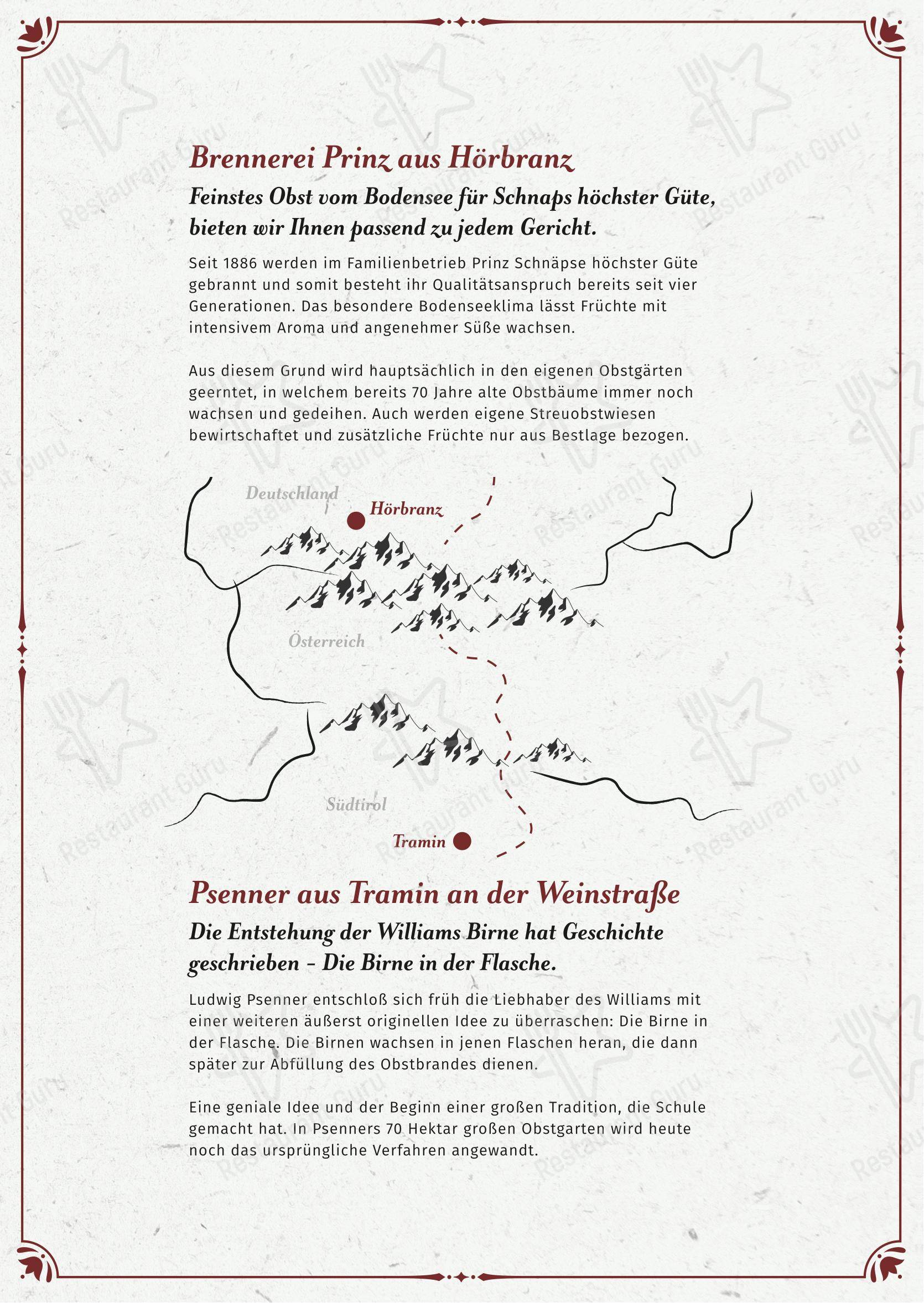 菜单 ресторана Gasthof zur Post
