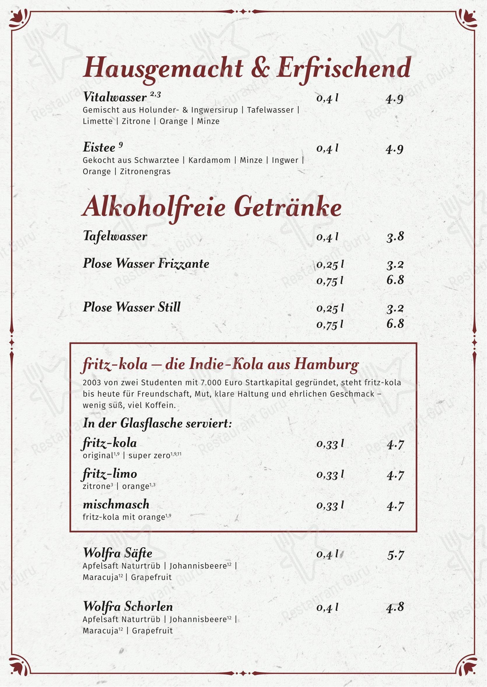 Gasthof zur Post в Эрдинге - 菜单