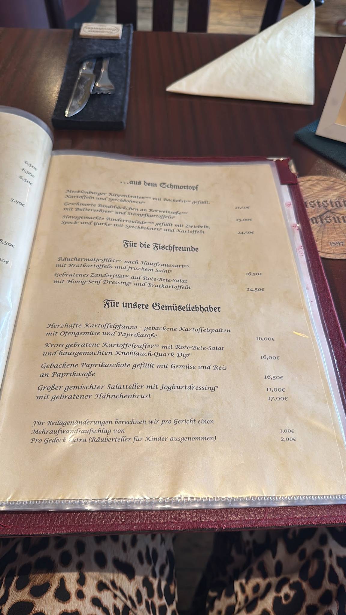 Gaststätte Stralsunder меню