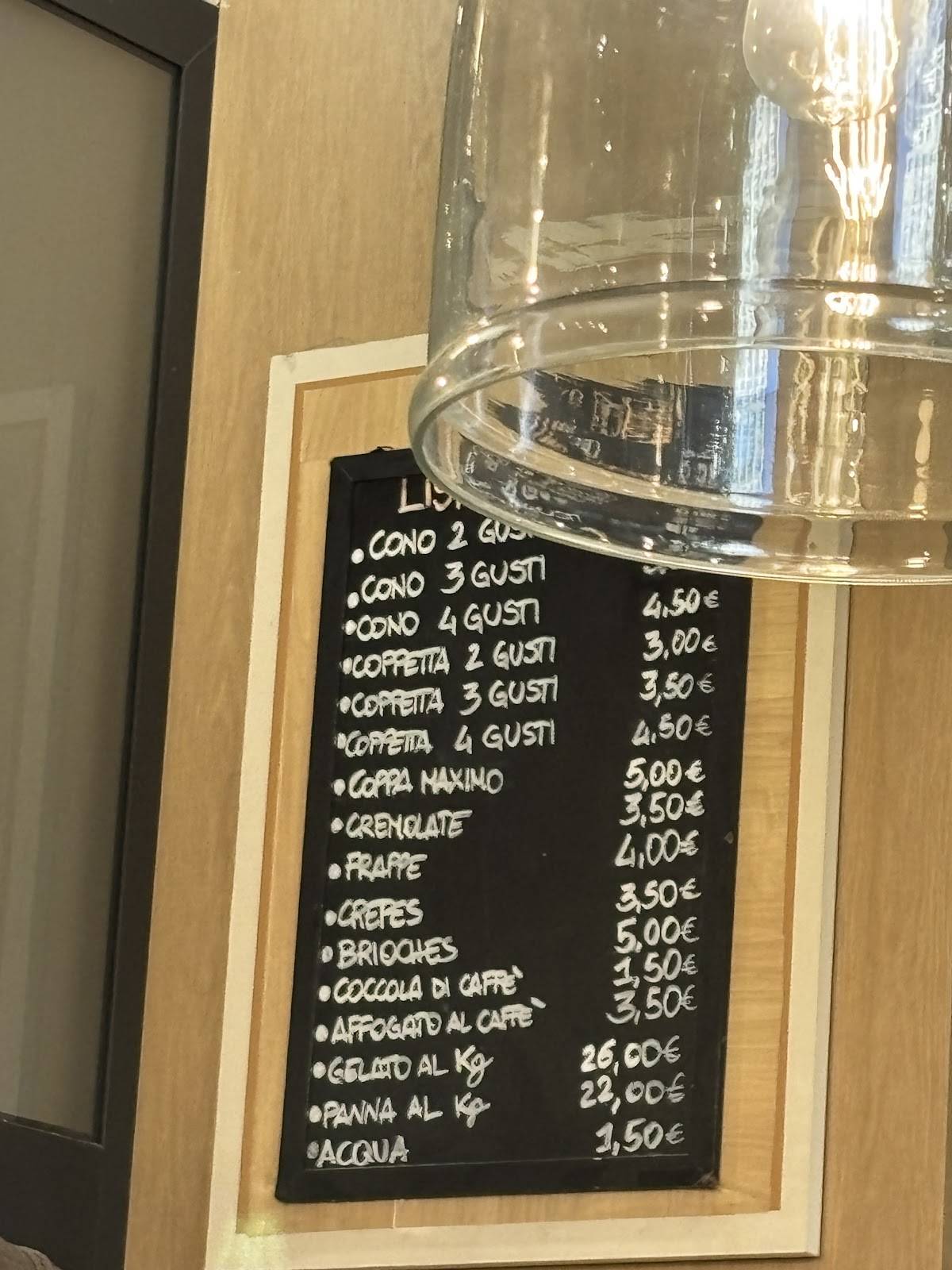 Gelateria Maximo меню