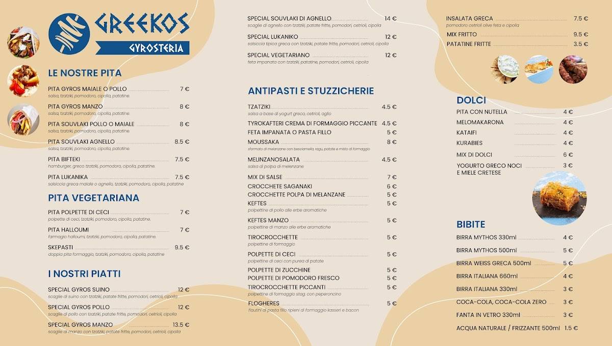 Greekos меню