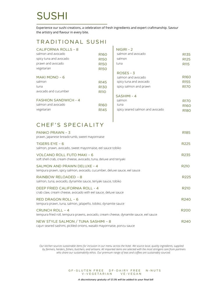 Guild Restaurant меню