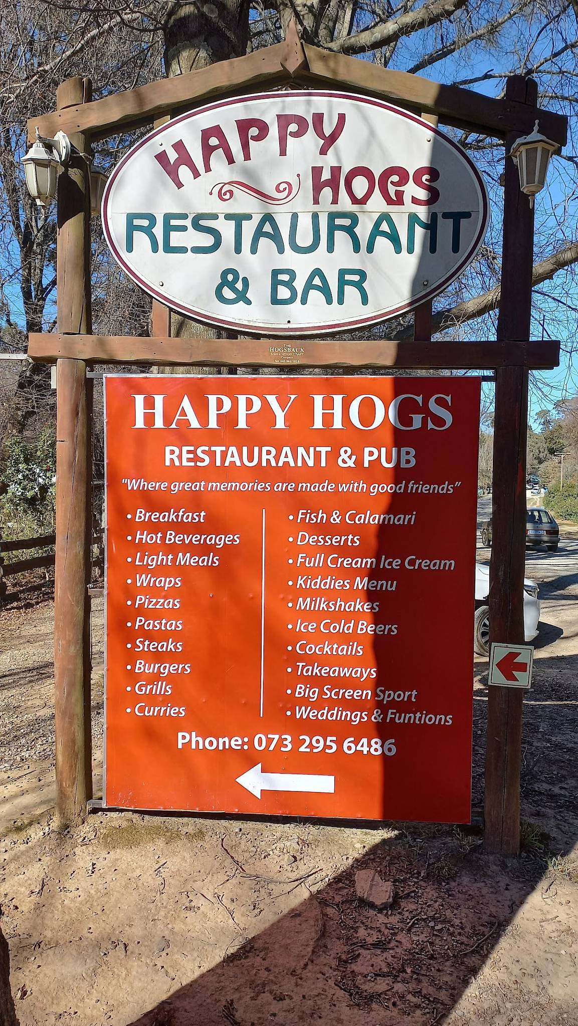 Happy Hogs Restaurant, Pub & Events Venue меню