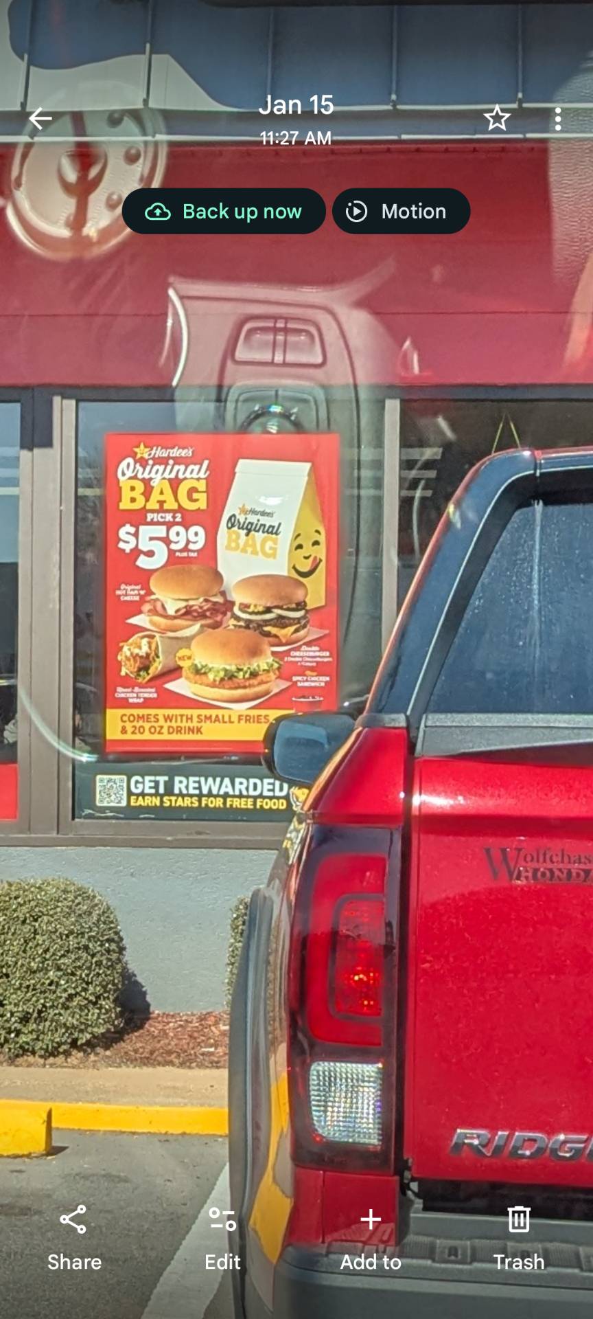 Hardee's меню