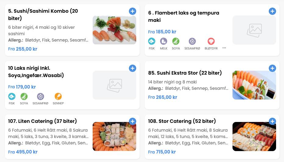 Helt Rått Sushi меню