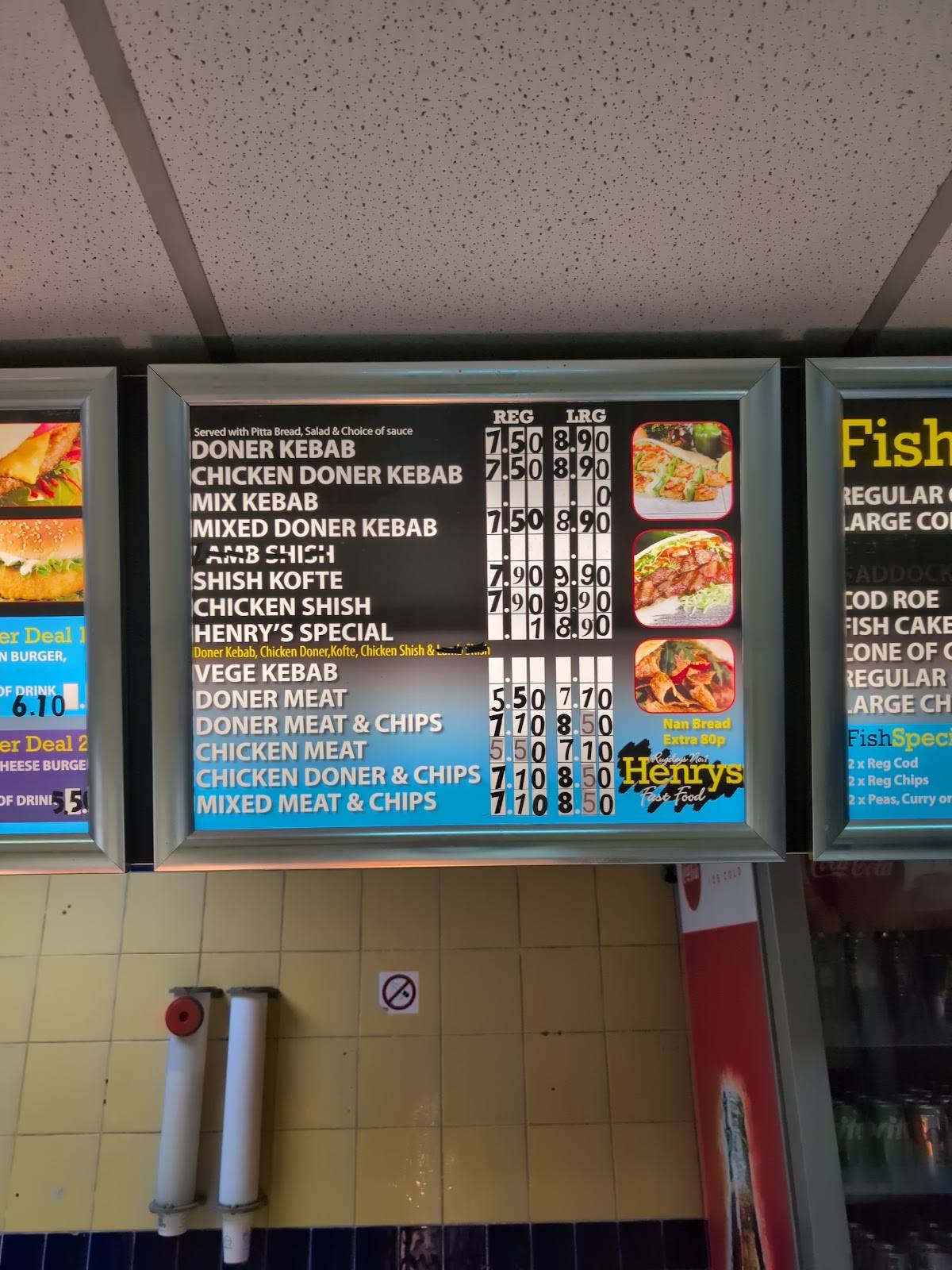 Henry's Fish & Chips меню