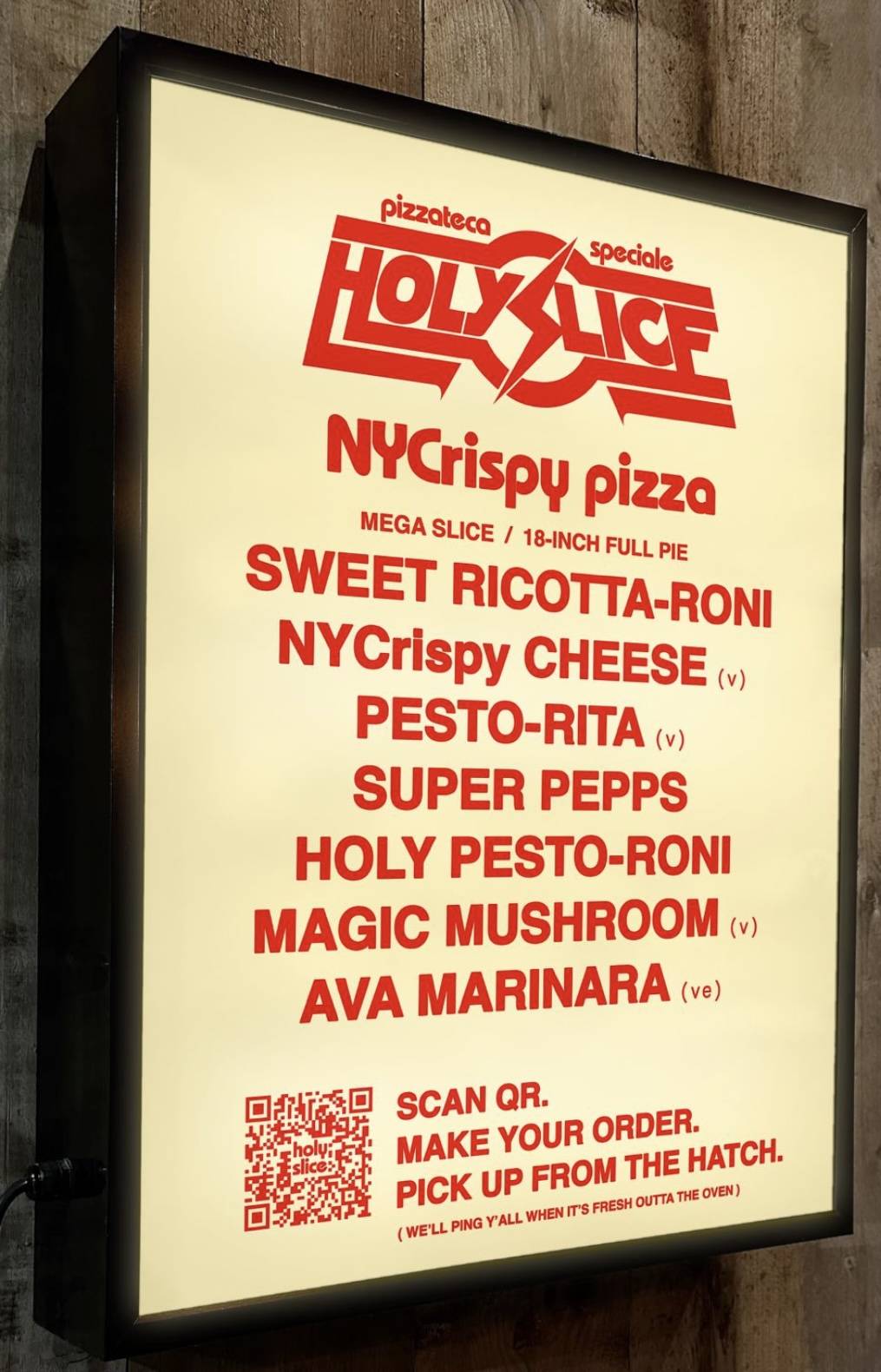 Holy Slice меню