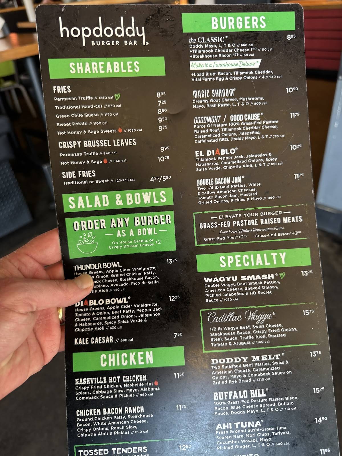 Hopdoddy Burger Bar меню