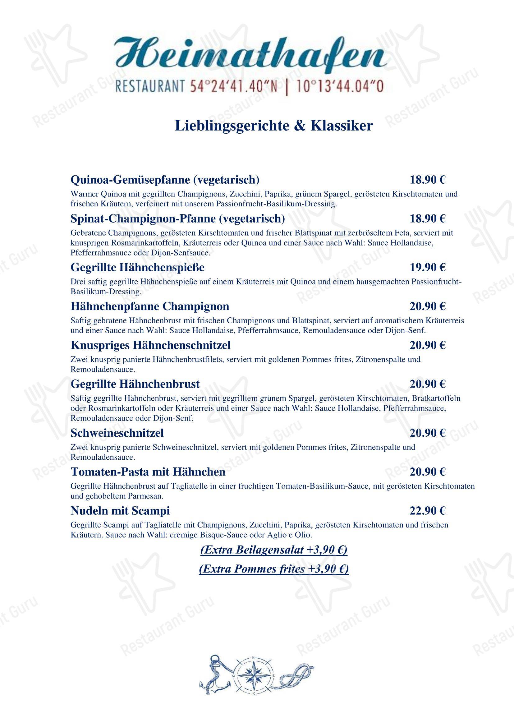 Hotel Admiral Scheer, Restaurant Heimathafen в Лабём - Меню напитков