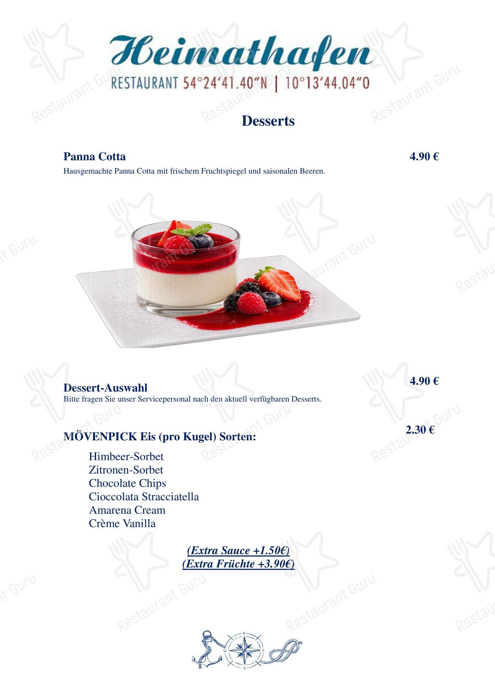 Hotel Admiral Scheer, Restaurant Heimathafen в Лабём - Меню напитков