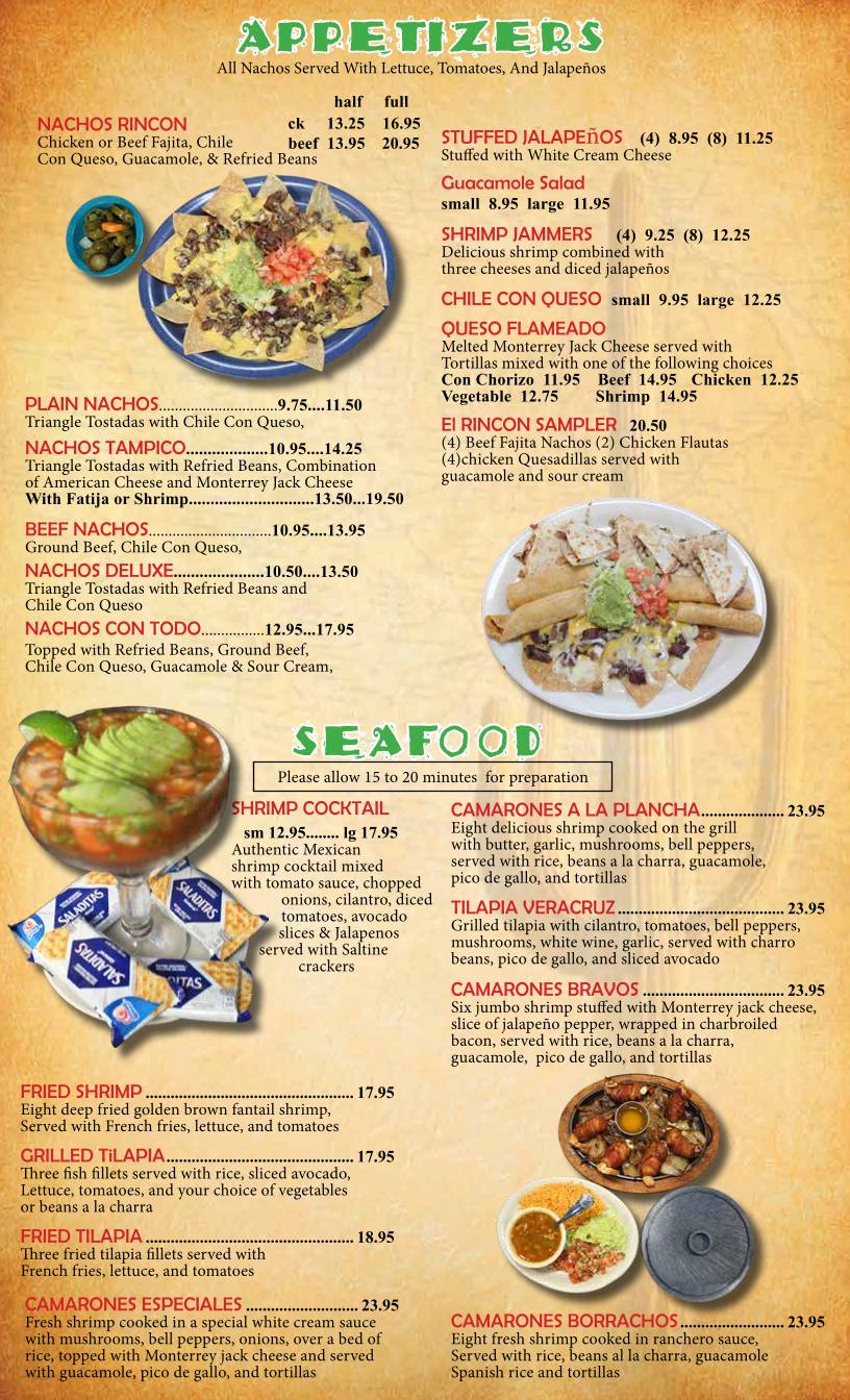 El Rincon меню