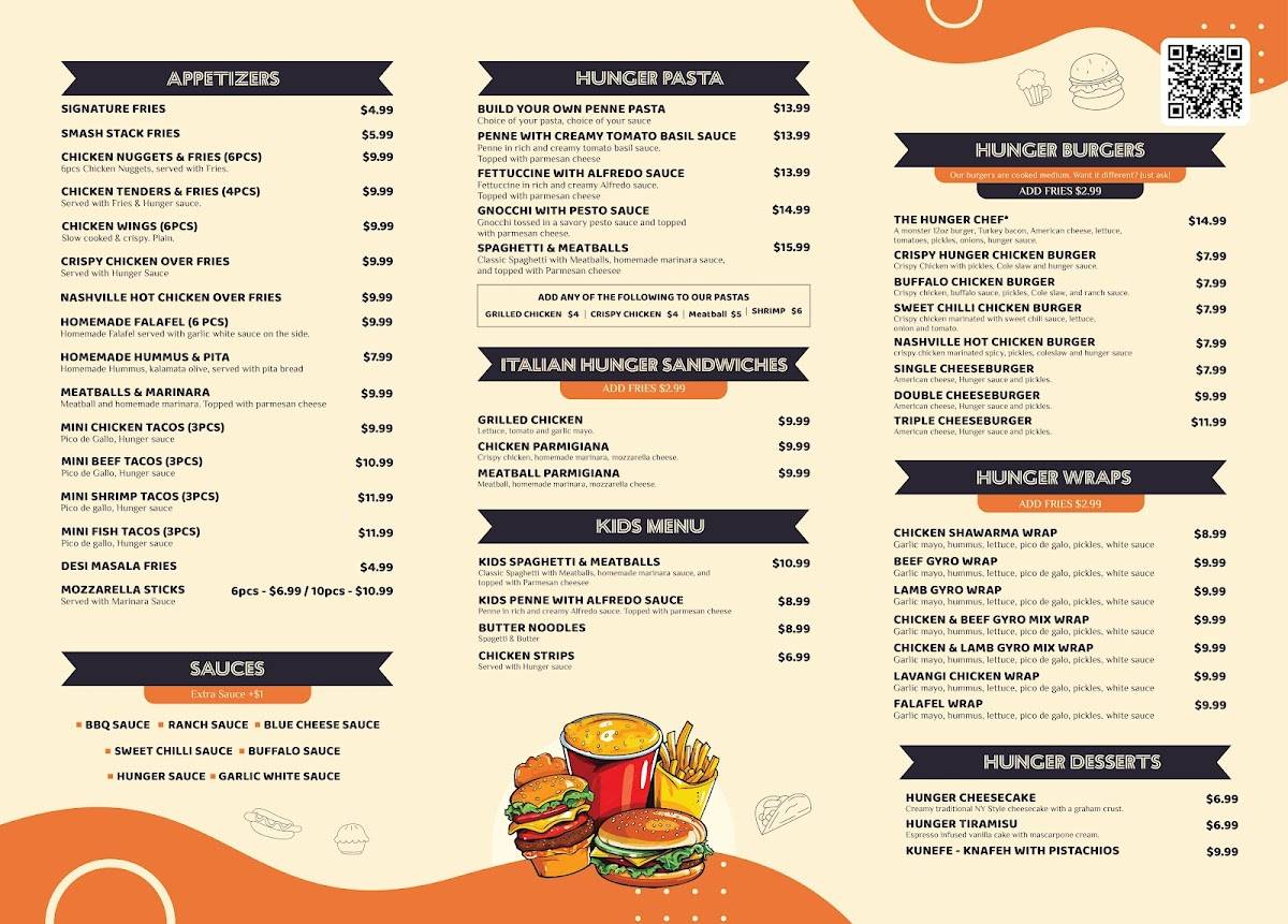 Hunger Chef - Halal Burgers, Platters & Pastas меню