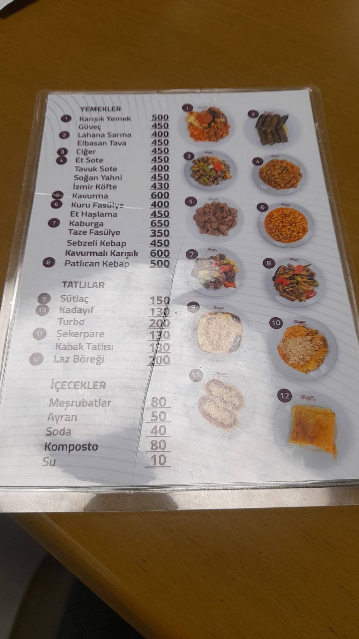 Huzur Pide & Kebap меню
